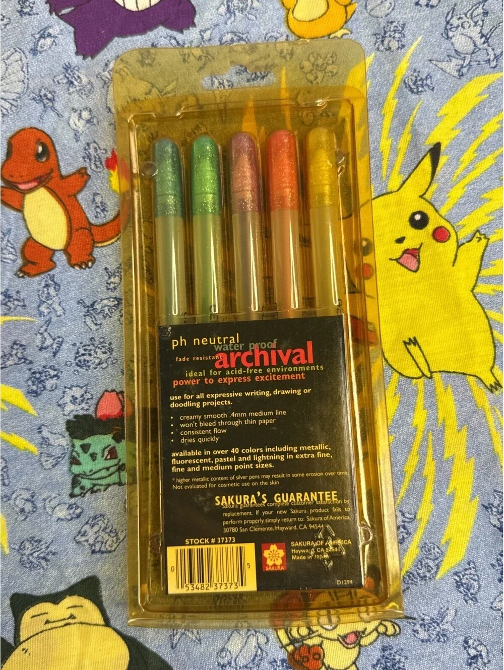 Vintage Sakura Gelly Roll Gel Rollerball Pens Ice Cream 5 Matallic Colors NEW